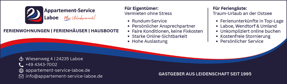 Appartementservice Laboe - Anzeige Appartementservice Laboe - Anzeige