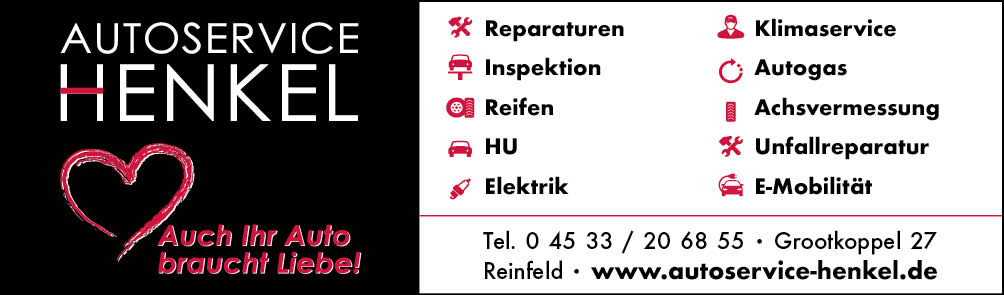 Autoservice Henkel - Anzeige Autoservice Henkel - Anzeige