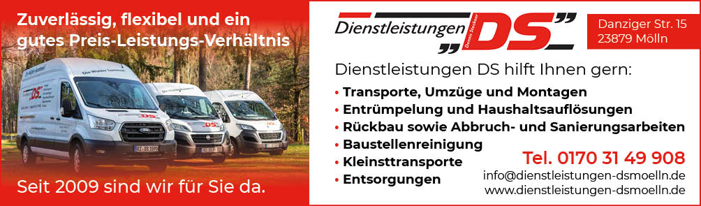 Dienstleistungen DS - Anzeige Dienstleistungen DS - Anzeige