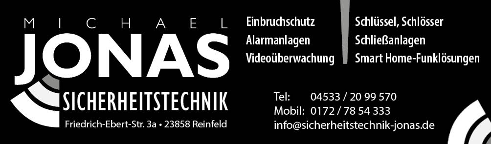 Sicherheitstechnik Michael Jonas - Anzeige Sicherheitstechnik Michael Jonas - Anzeige